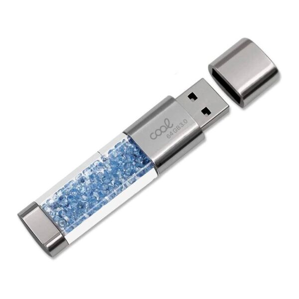 Pen Drive USB x64 GB 3.0 COOL Azul Claro