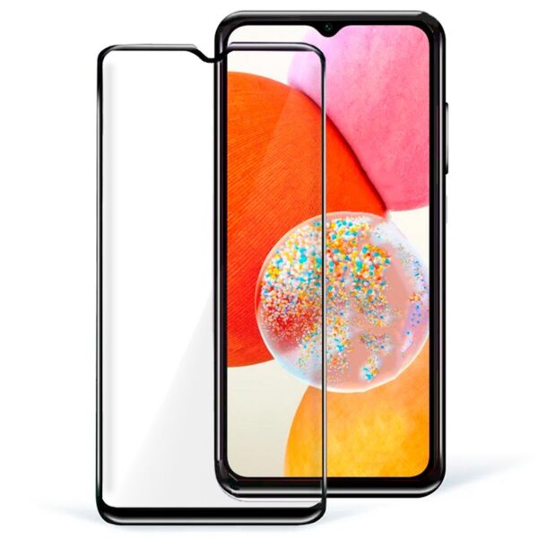 Protetor de ecrã de vidro temperado COOL para Samsung A145 Galaxy A14 / A14 5G (FULL 3D Preto)
