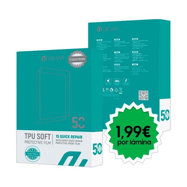 Protetor de Hidrogel Devia Quick Repair (Pack de 50 unidades)