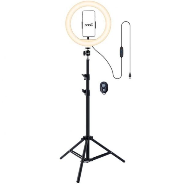 Suporte para tripé (180 cm) Anel de luz LED COOL + controle remoto Bluetooth