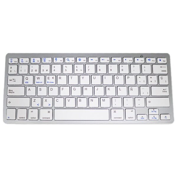 Teclado para PC Espanhol Bluetooth Slim COOL Branco